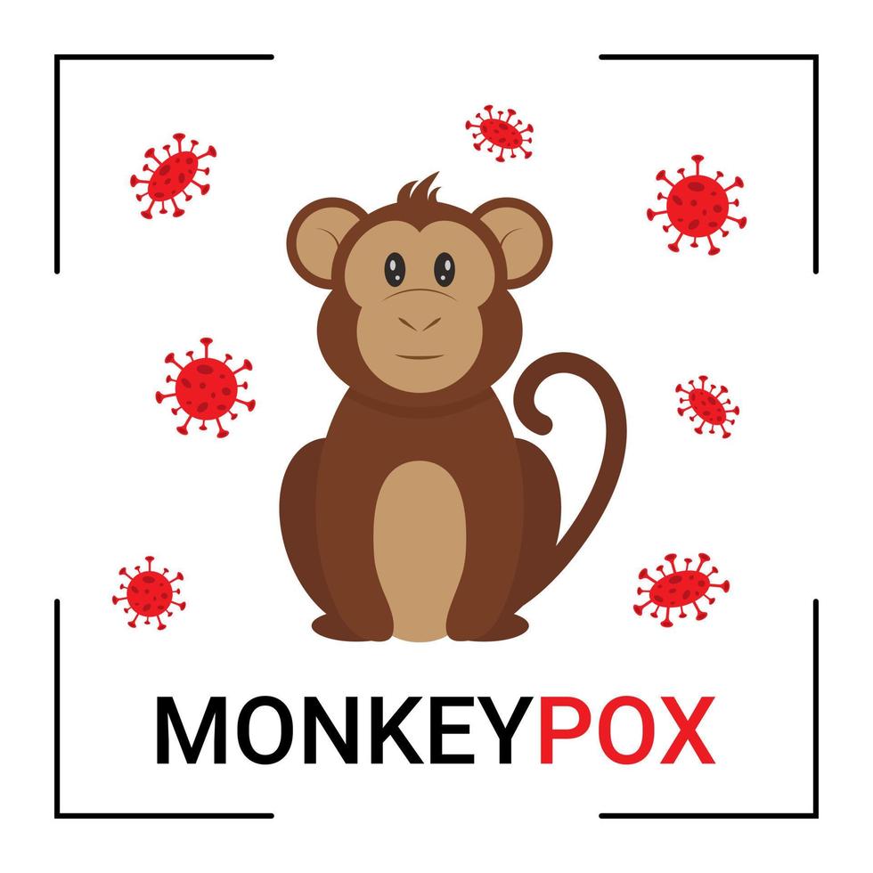 Monkeypox virus in a pandemic. Vector illustration.