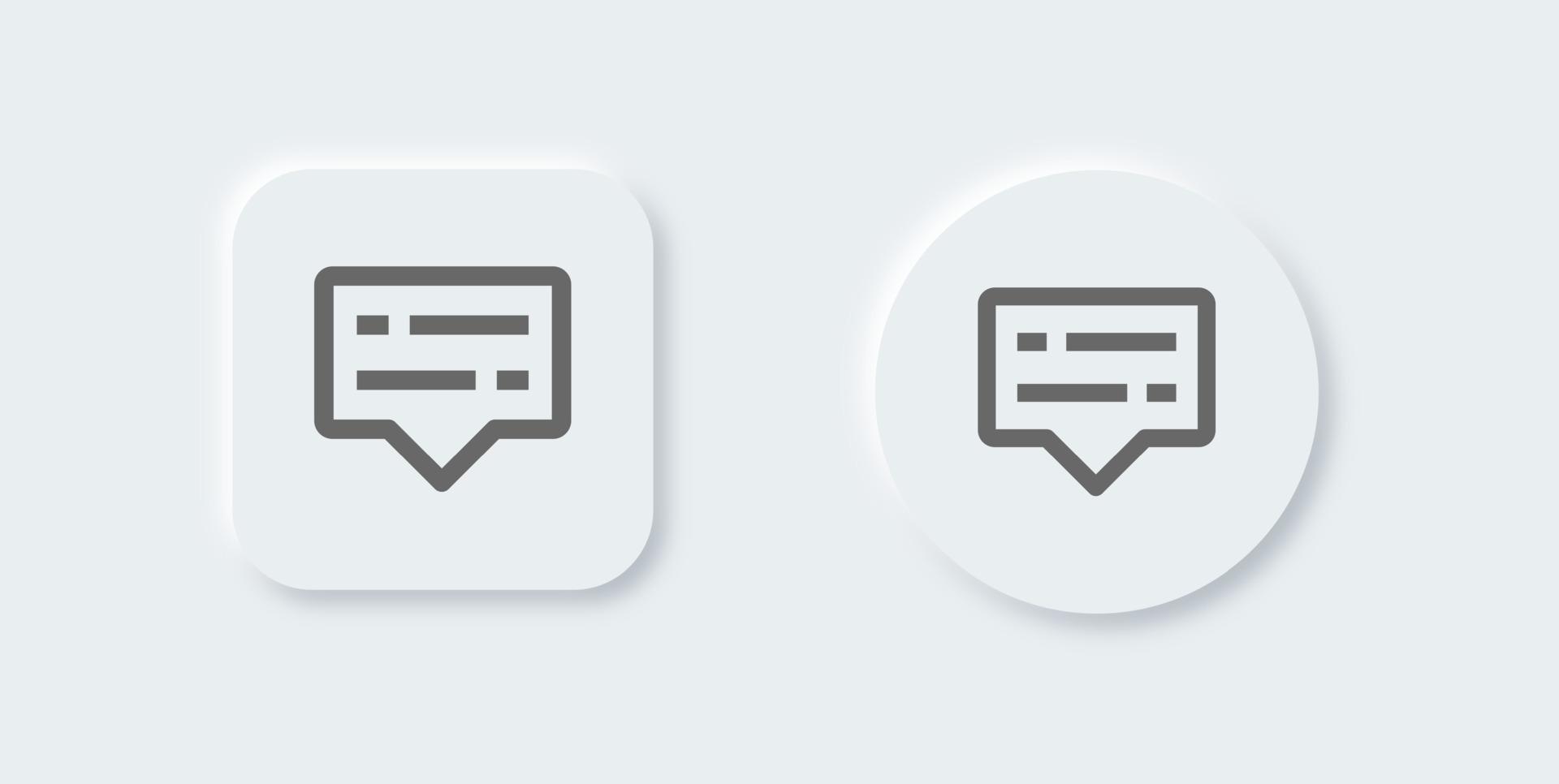 Subtitle vector icon in neomorphic design style. Vector illustration.