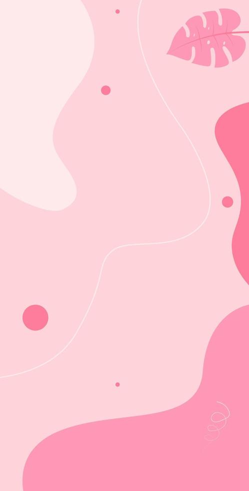 fondo vertical mínimo con formas orgánicas abstractas en colores pastel. hermosa plantilla de banner de medios sociales en colores pastel. vector