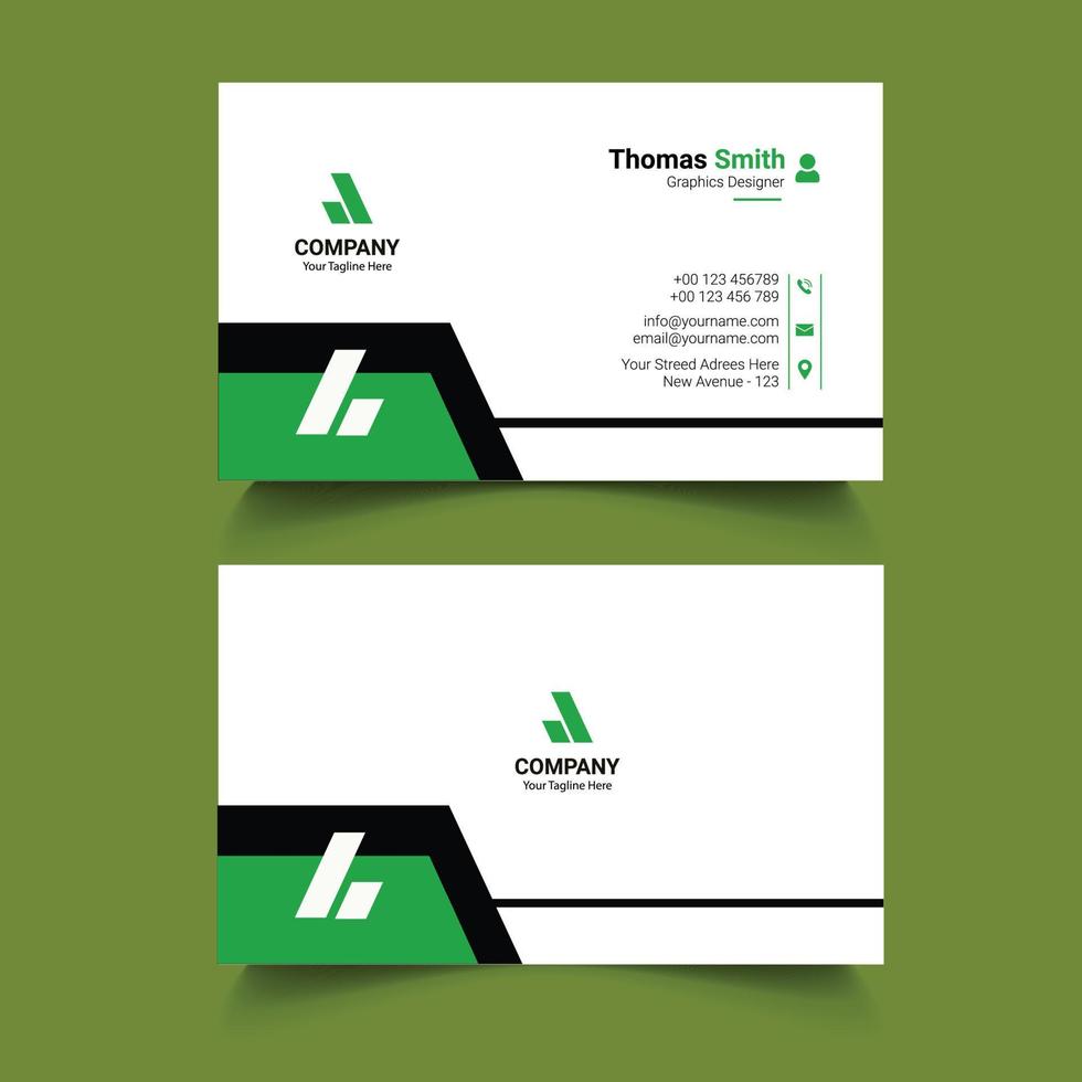 Business card template design post vector