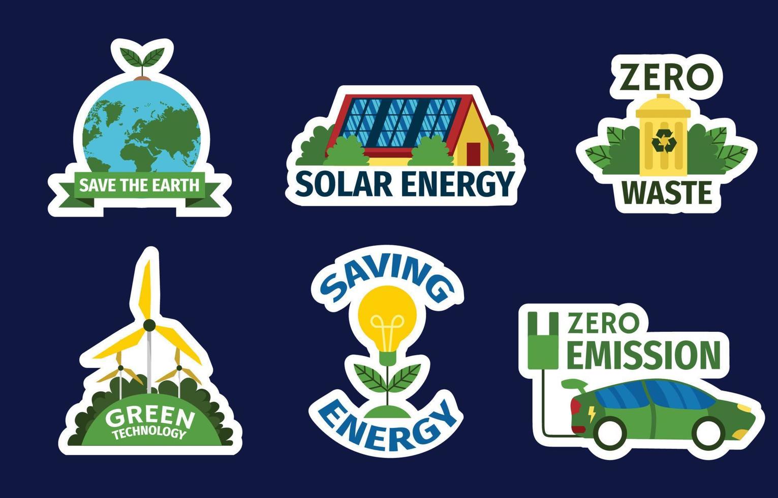 Green Technology Sticker vector