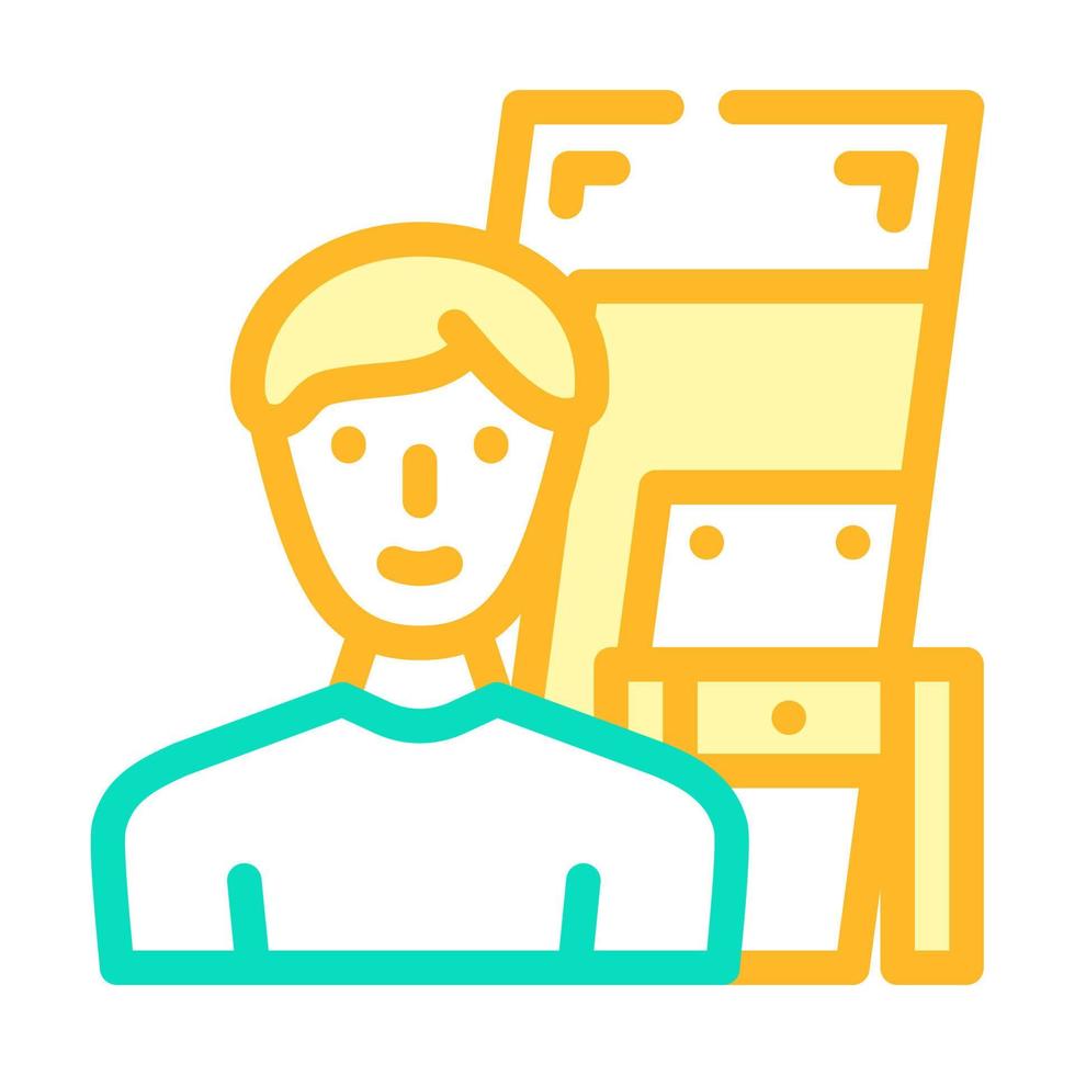 furniture assembler color icon vector illustration