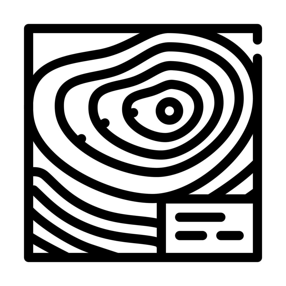 topographic map line icon vector illustration black