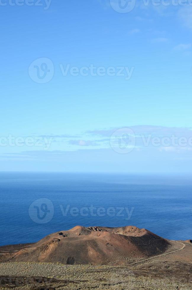 vista aerea del volcan foto