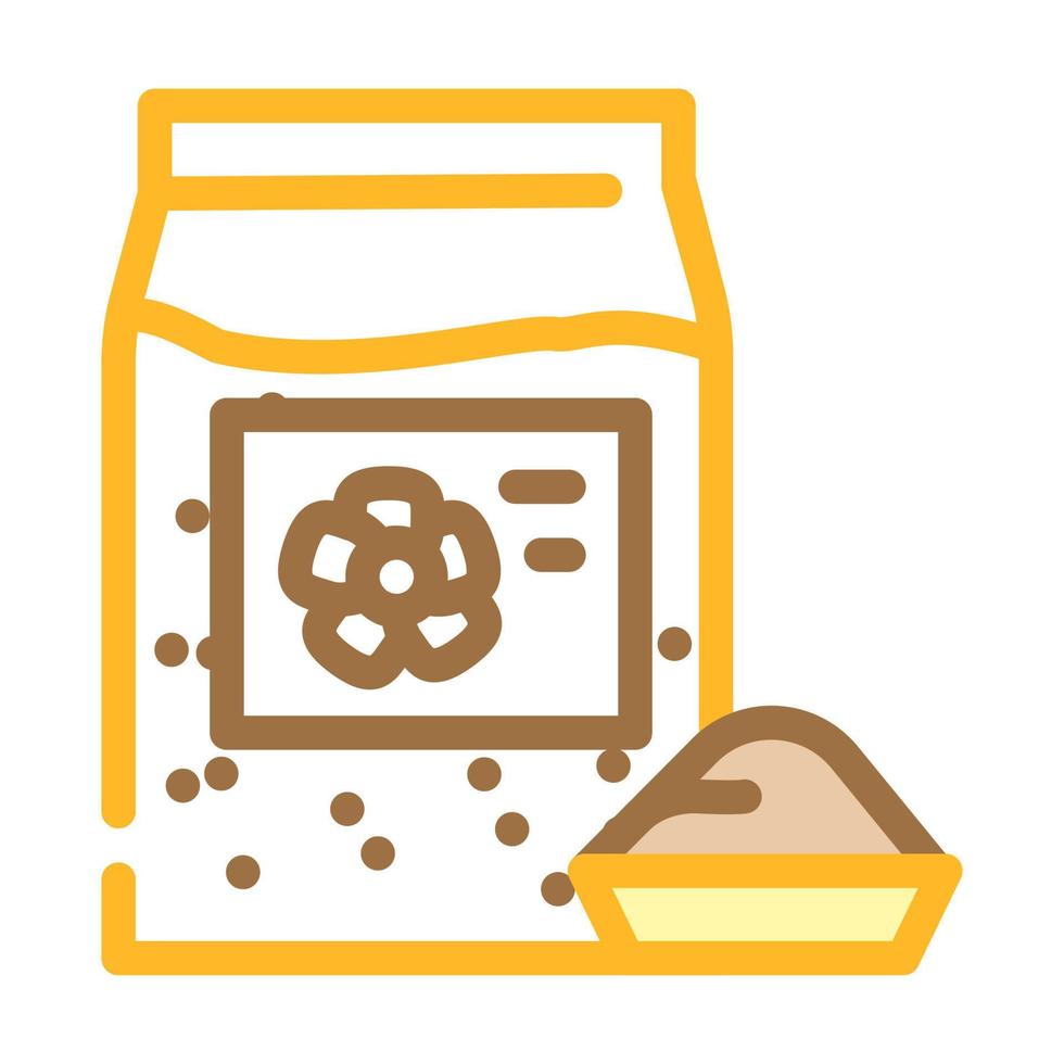 flax gluten free color icon vector illustration