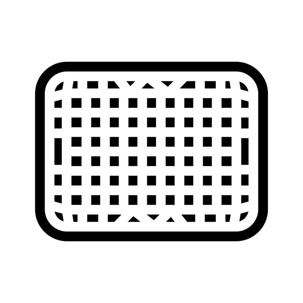 grid grillo accesorio glifo icono vector ilustración