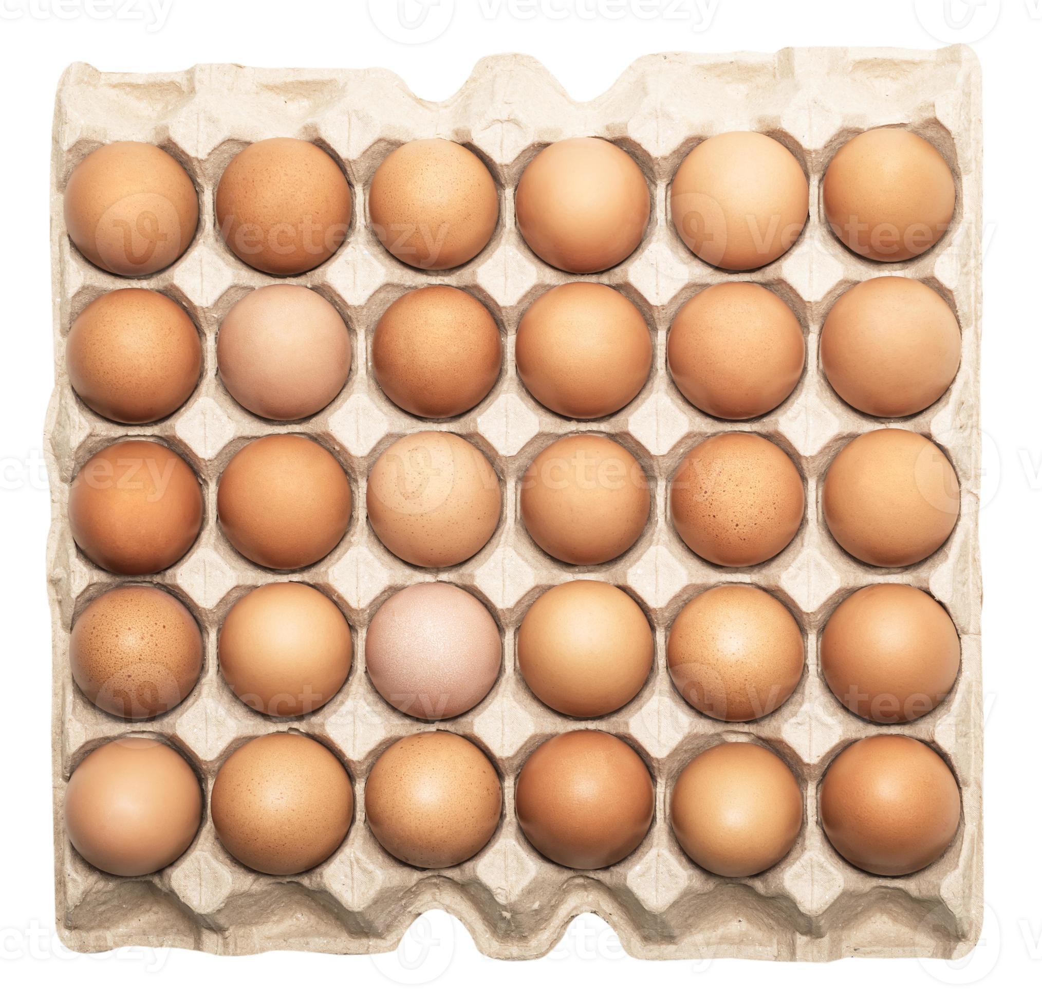 Egg carton in storing package on white background. 8287301 Stock Photo