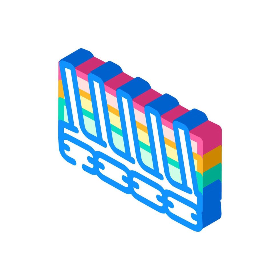 flexible cables isometric icon vector illustration