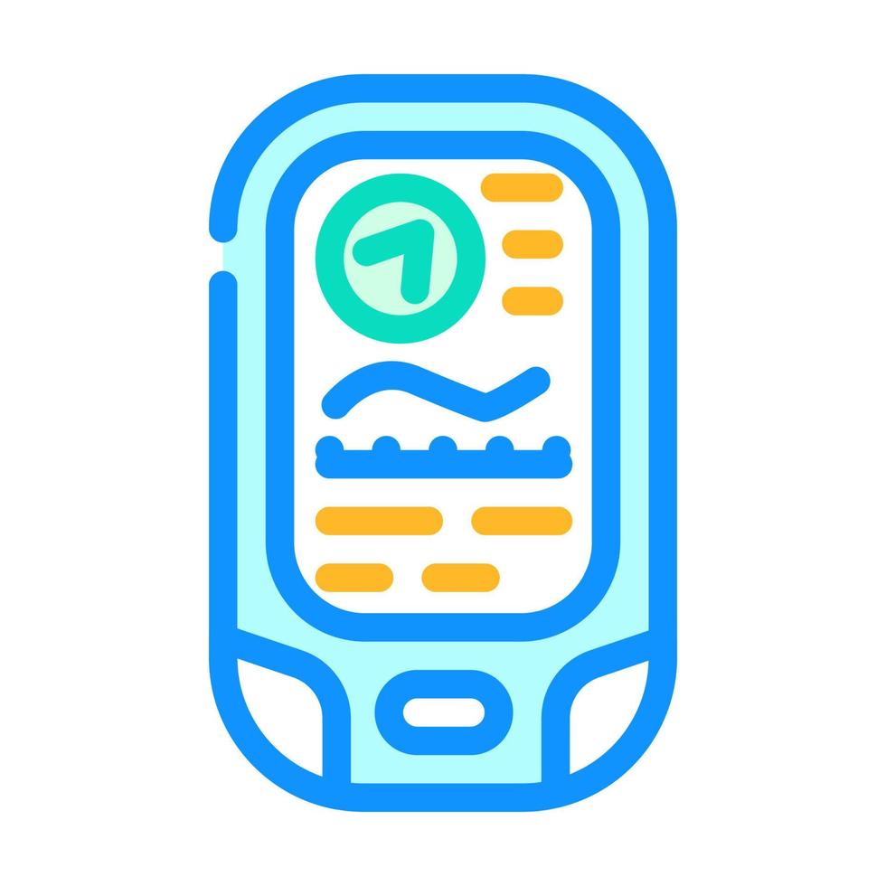 gps hiker device color icon vector illustration