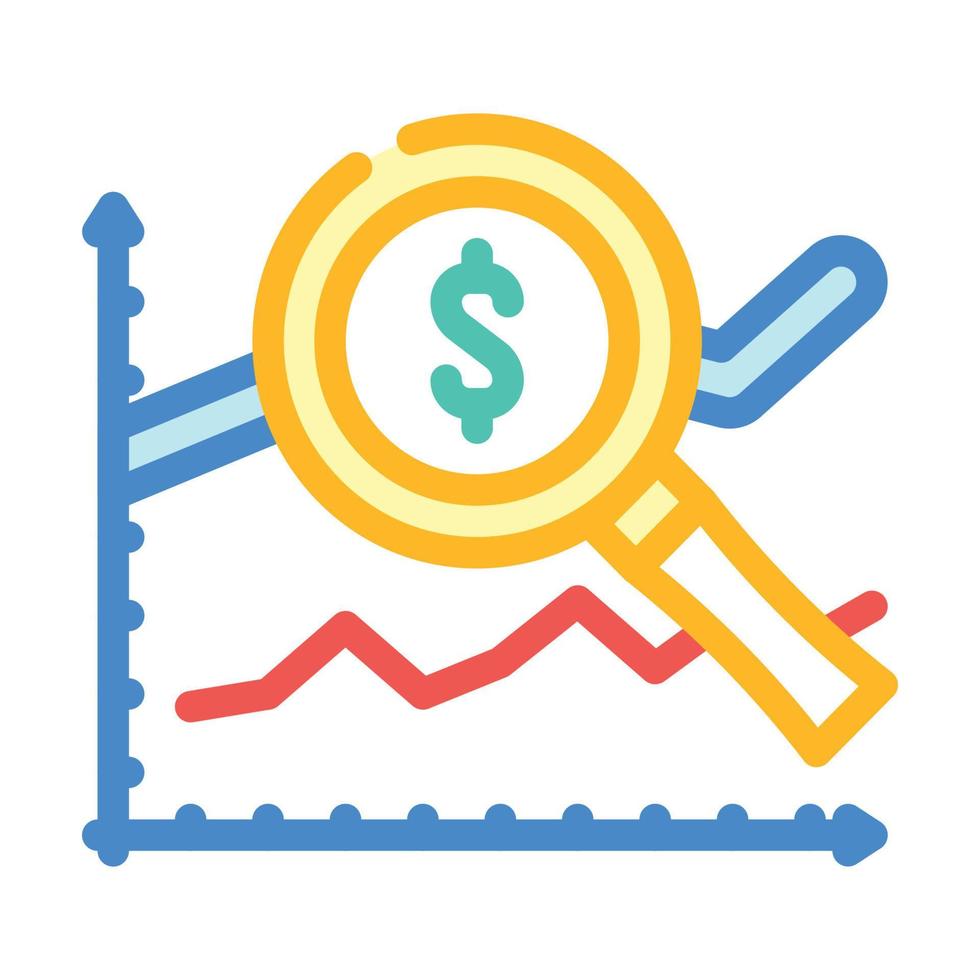 analytics business chart color icon vector illustration