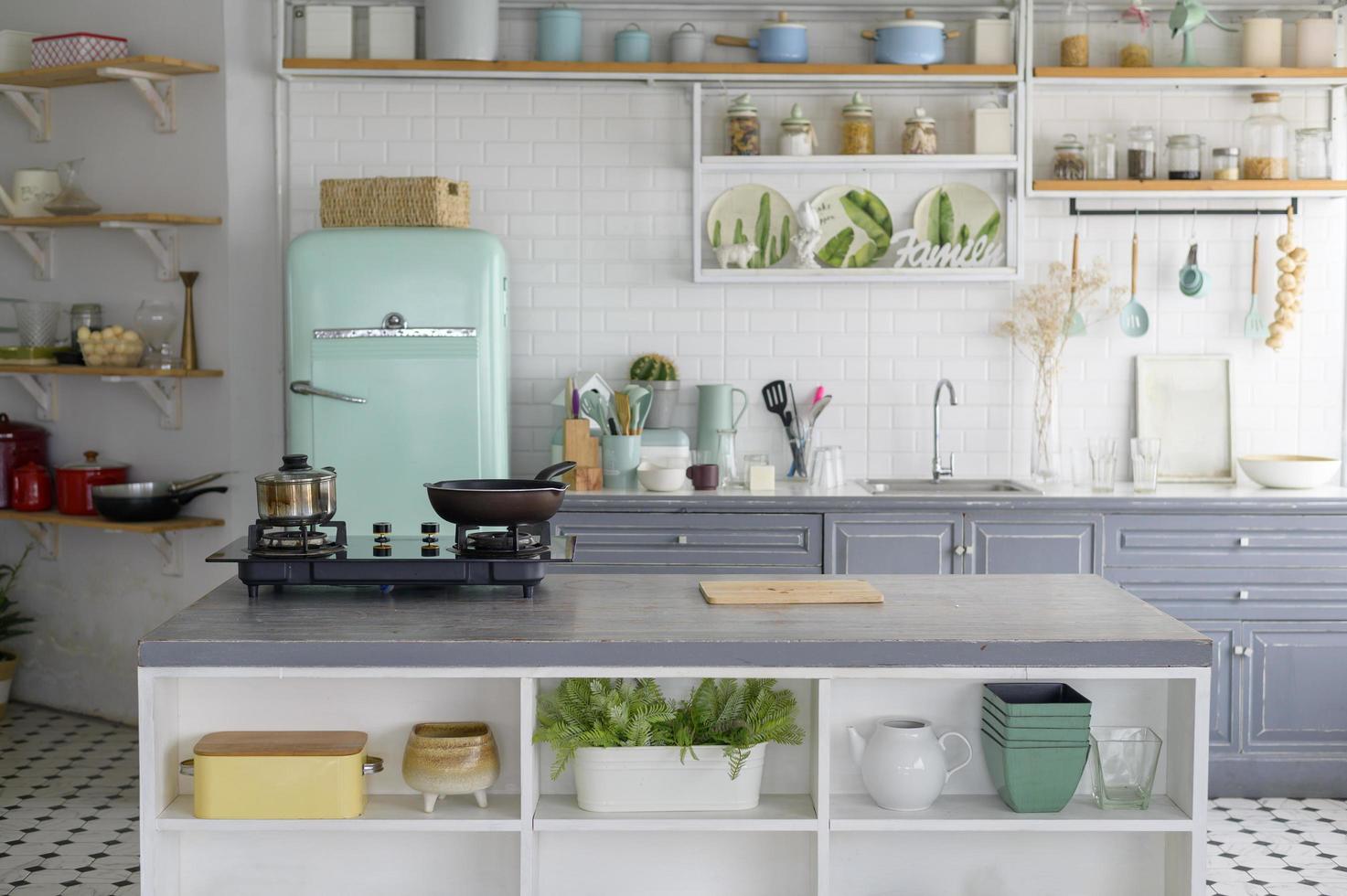 Diseño Interior De Cocina En La Oficina Para El Fondo Del Almuerzo