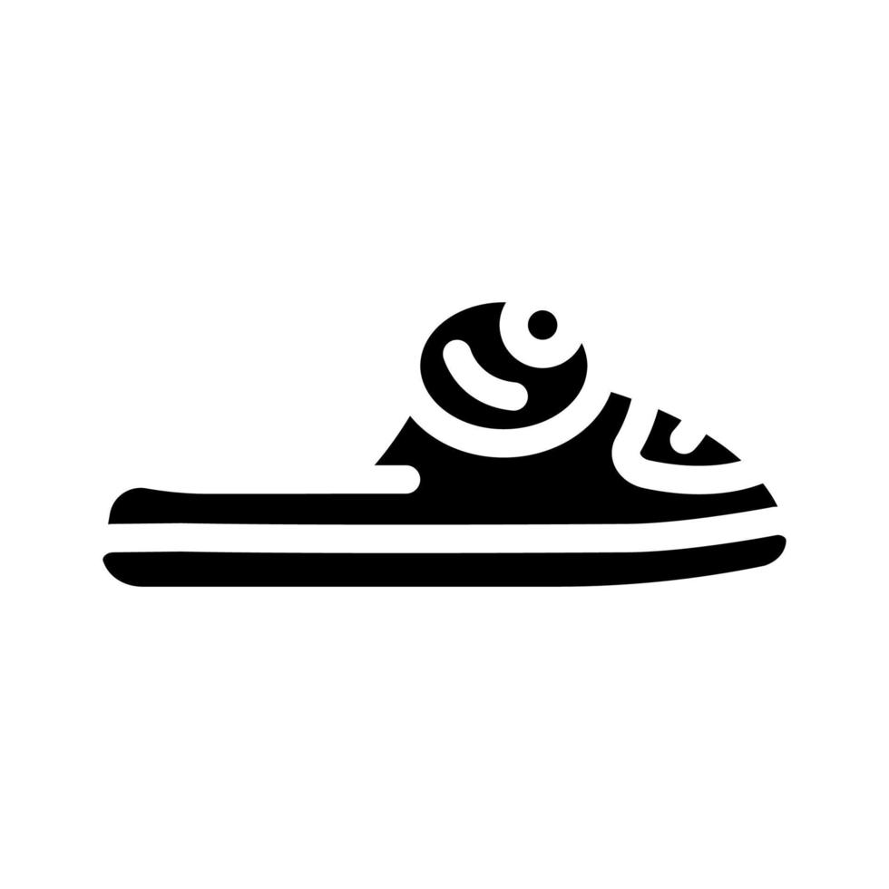 children slippers glyph icon vector illustration