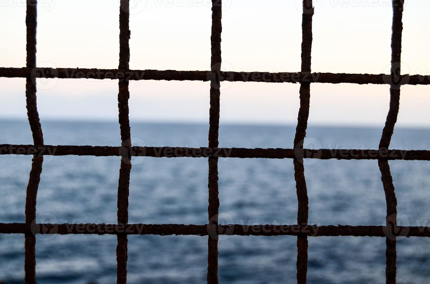 Net over the atlantic ocean photo