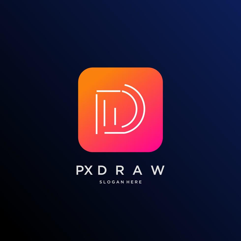 app logo design company gradient colorful vector