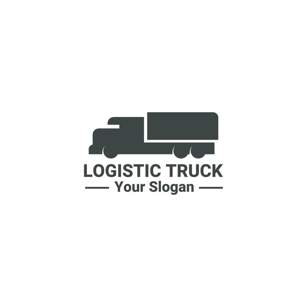 camión de diseño simple para plantilla de vector logístico