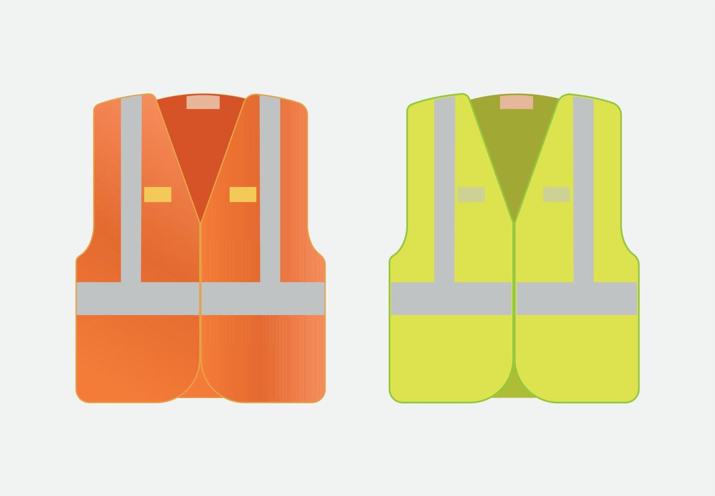 Security and worker uniform safety vest jacket vector