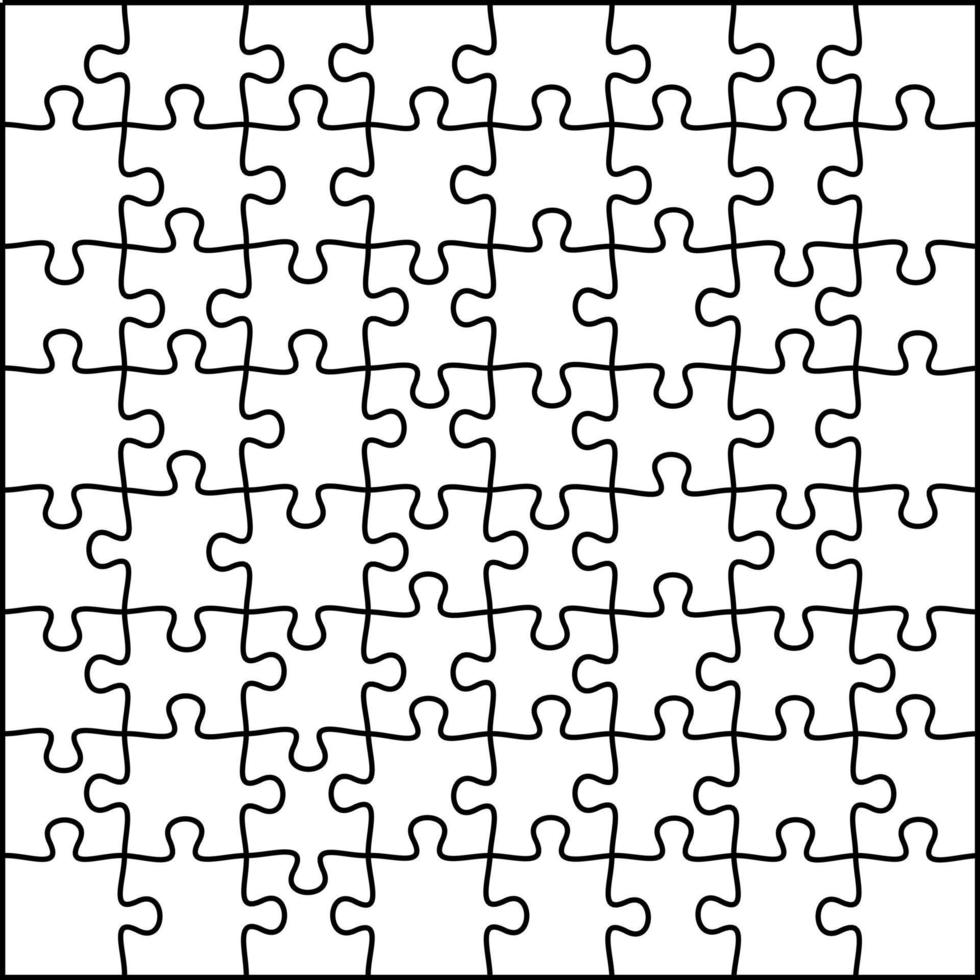 Simple jigsaw puzzle pattern. vector