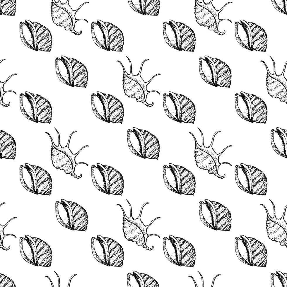 Hand drawn sea fishes seamless background. Surface pattern for textile, wallpaper and wrapping. vector