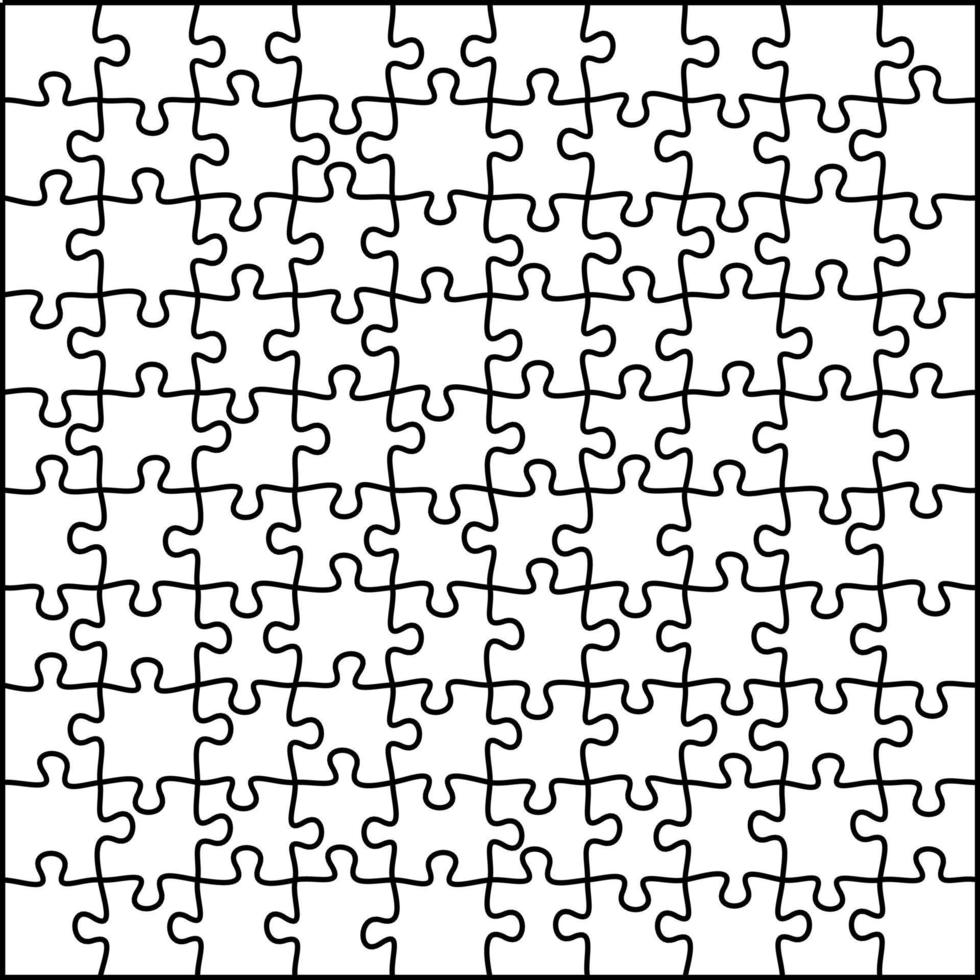 Simple jigsaw puzzle pattern. vector