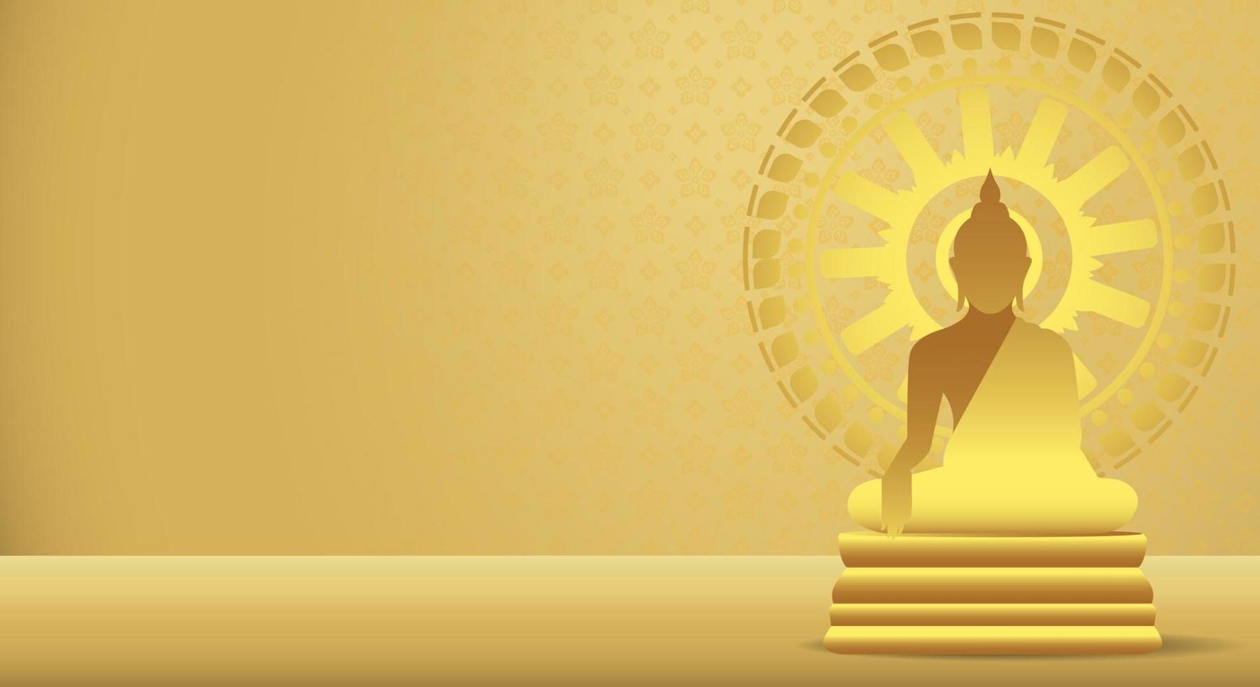 background for makha bucha day ,Vesak Day, Atthami Puja, Asanha Bucha. vector