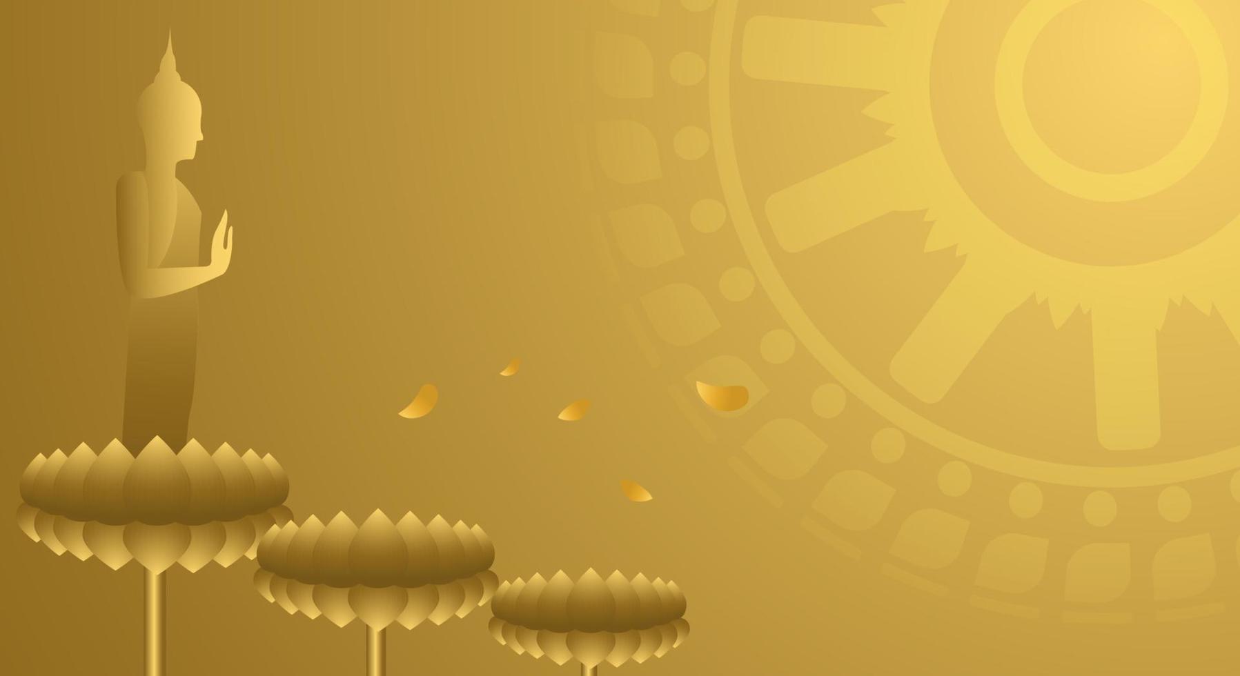 background for makha bucha day ,Vesak Day, Atthami Puja, Asanha Bucha. vector