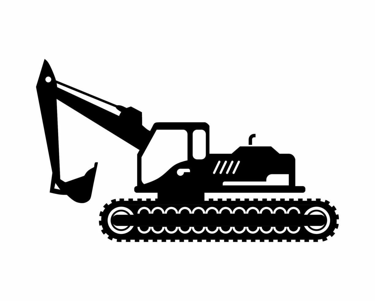 Escavator icon for logo contractor company vector