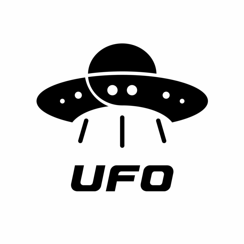 UFO icon isolated on white background. Vector illustration