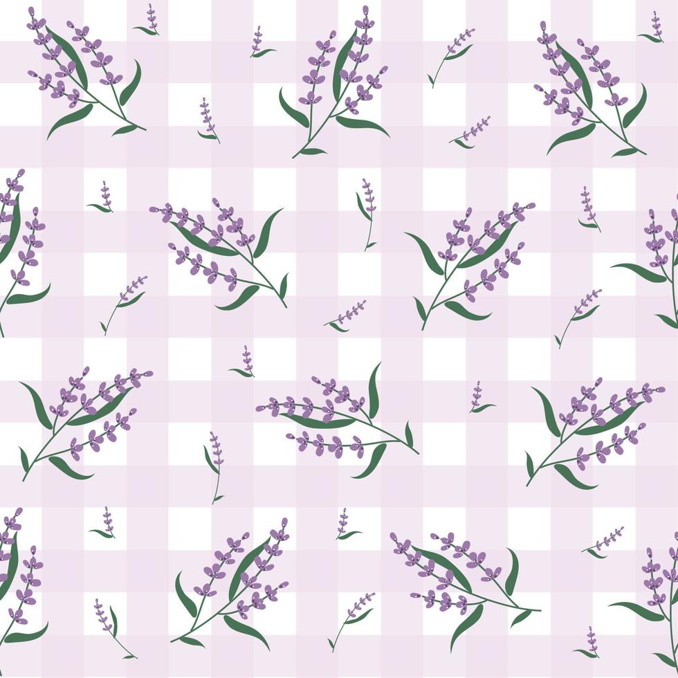 Cute tiny flower lavender-pattern vector