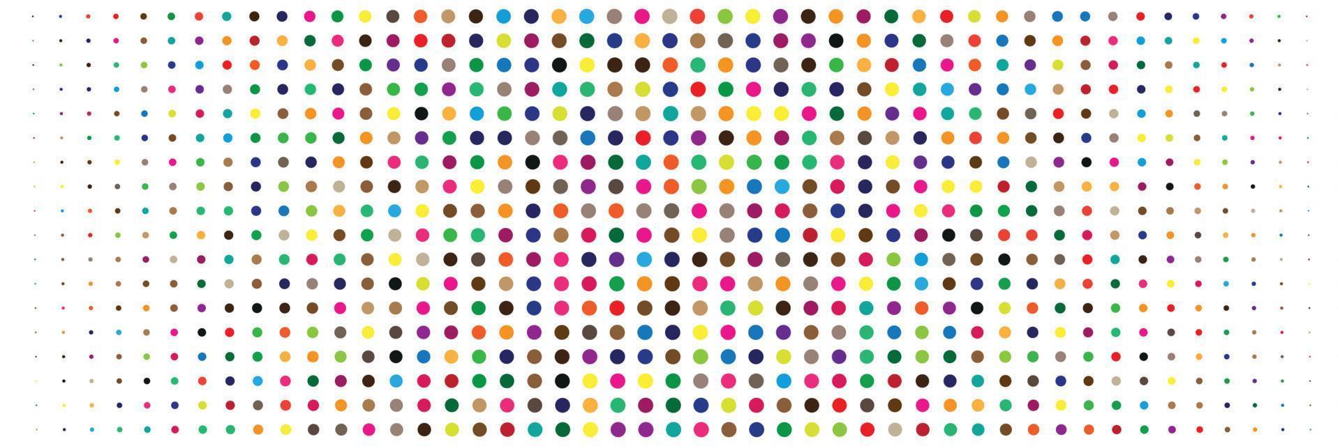 Dot pattern of gradient colors in size, texture and backgrounds vector