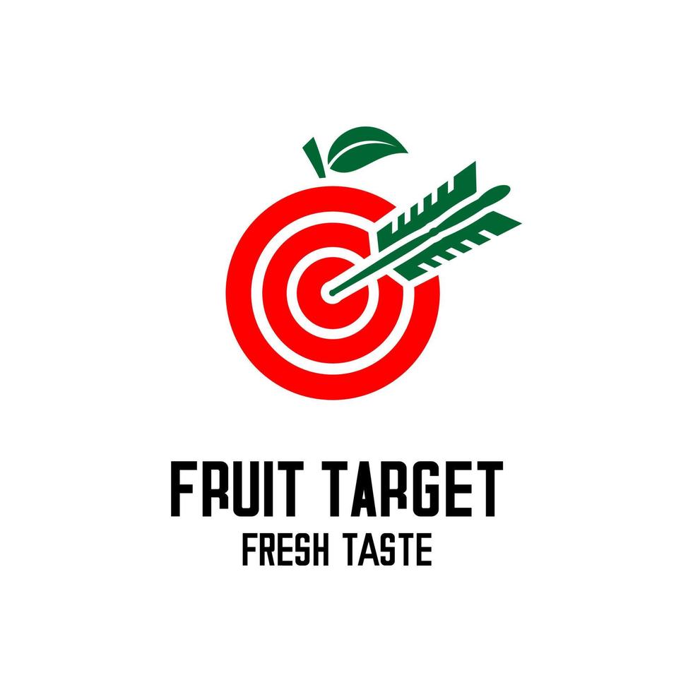 vector illustration of arrows and fruit in the shape of a target
