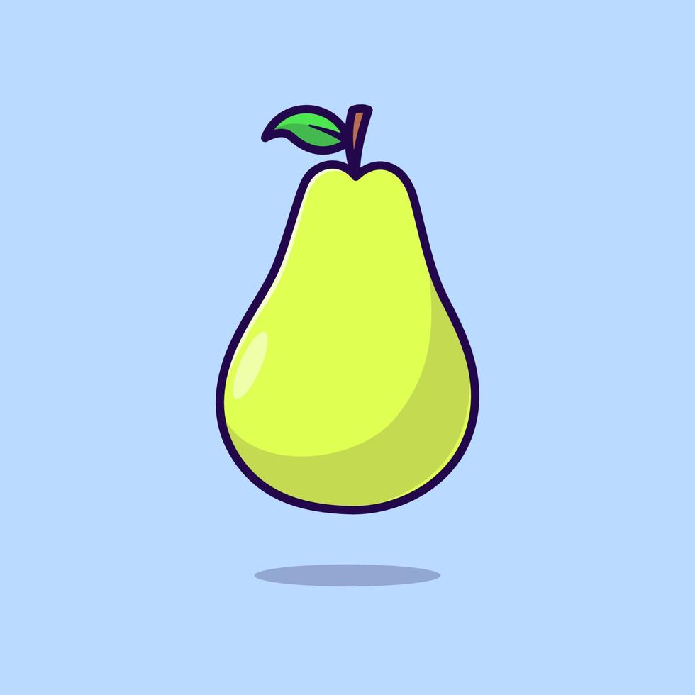 ilustración de icono de dibujos animados de fruta de pera vector