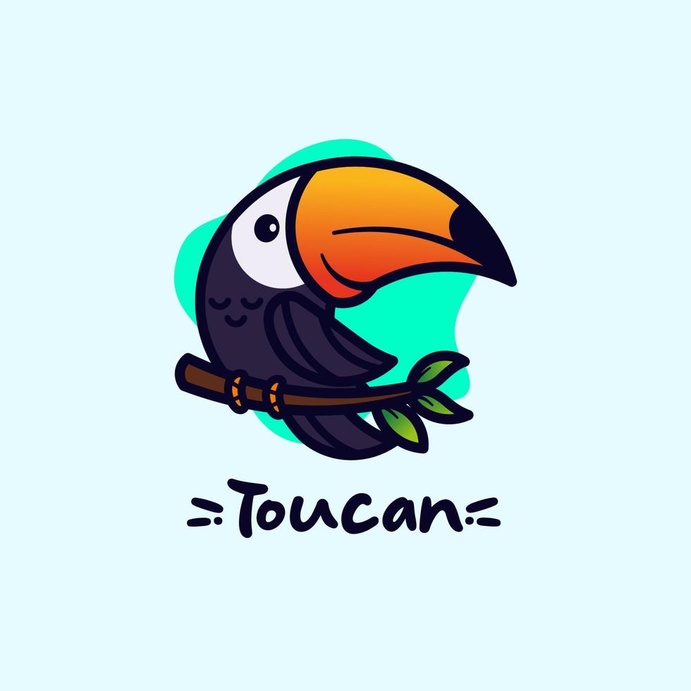 Toucan Bird Logo Cartoon Illustration vector