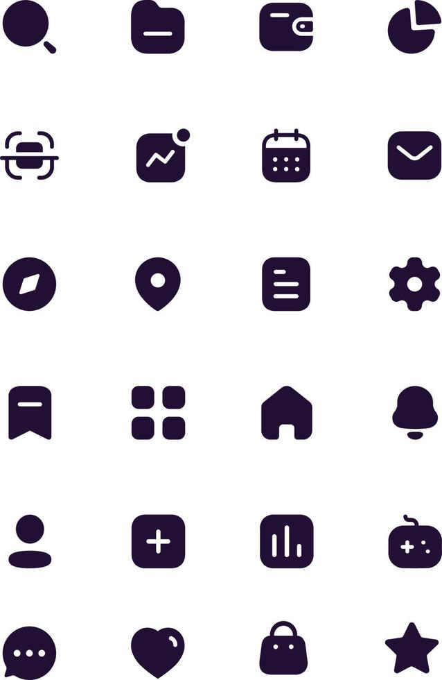 icon bold style vector