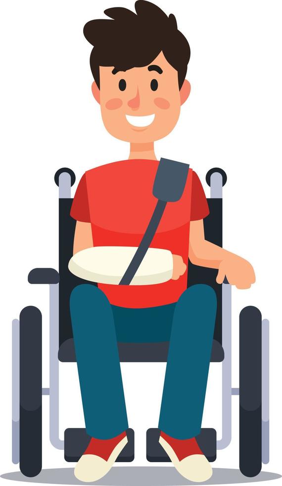 Disable people isolated white background vector