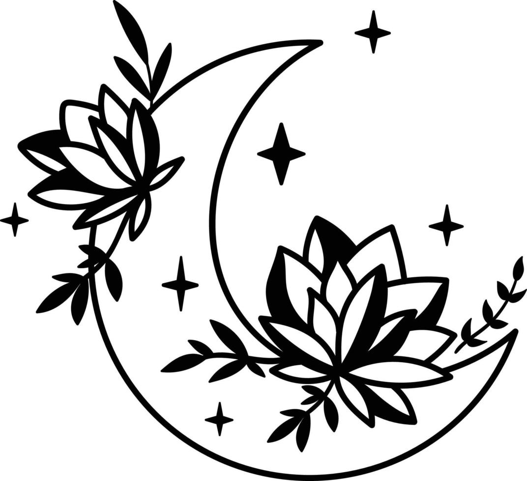 Magical and Celestial witchy vector