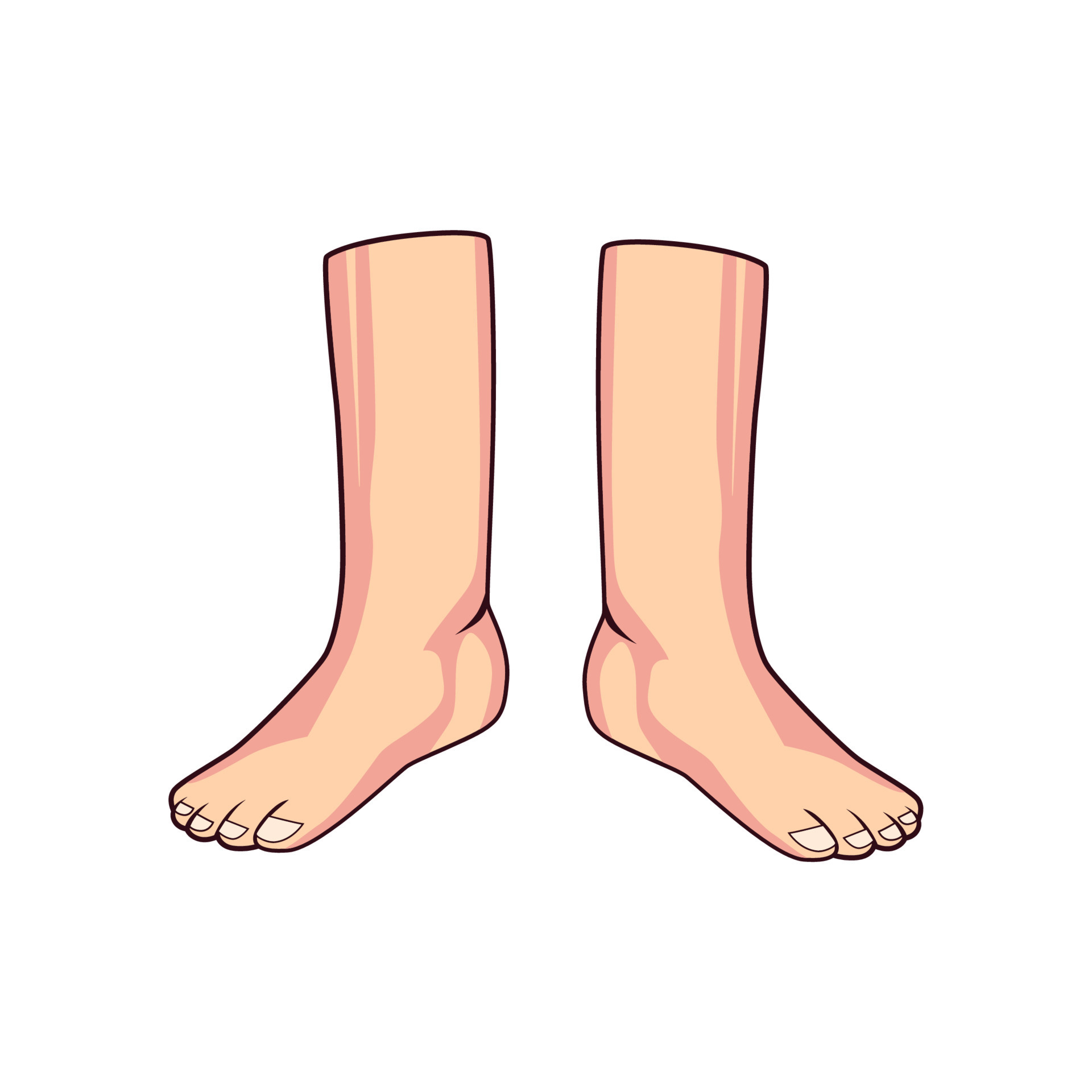 cartoon illustration foot isolated white backgound 8289390 Vector Art