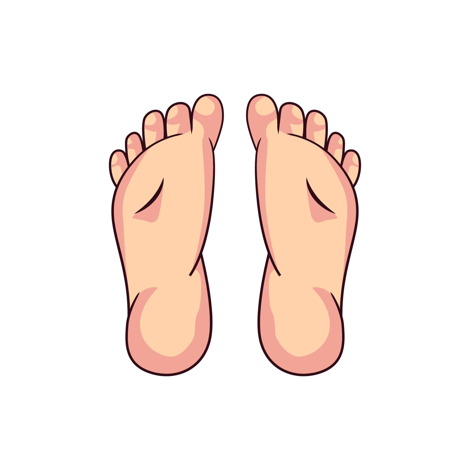 cartoon-illustration-foot-isolated-white-backgound-8289393-vector-art