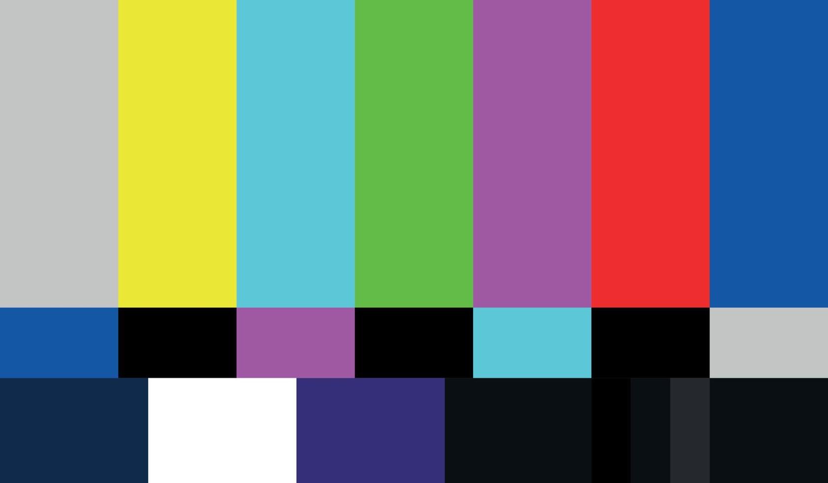 barra de color de pantalla ancha 16x9 smpte hdtv para señales de transmisión de video y televisión vector de fondo