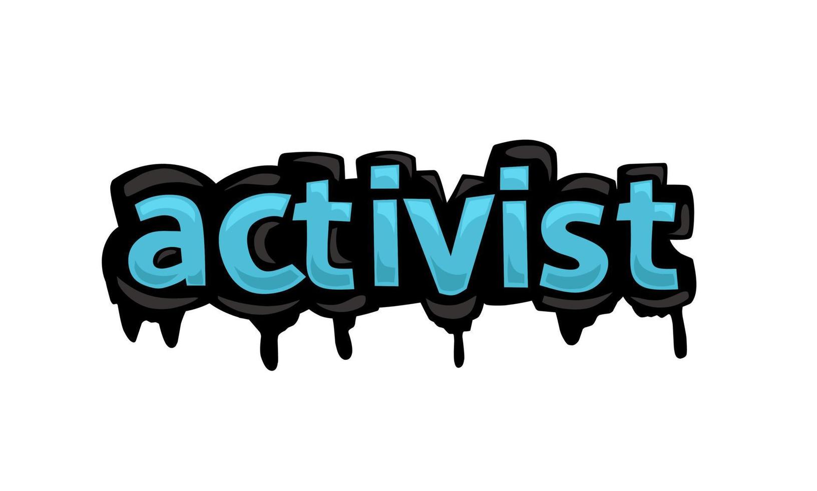 ACTIVIST writing vector design on white background