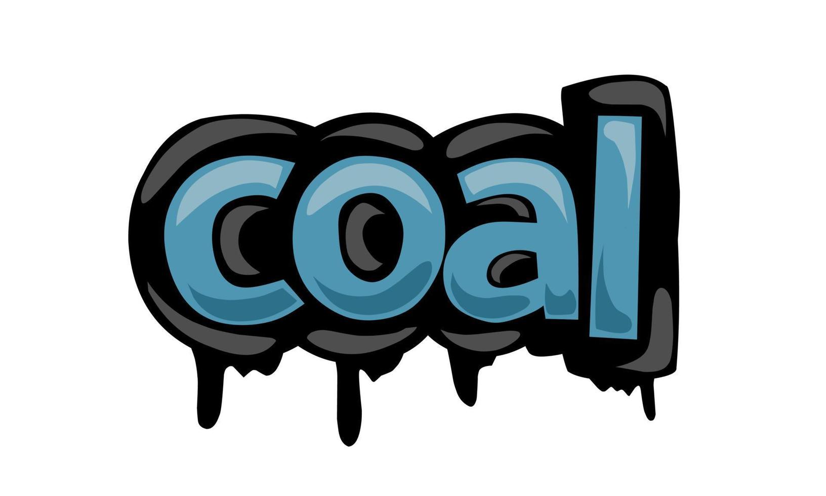 COAL writing vector design on white background