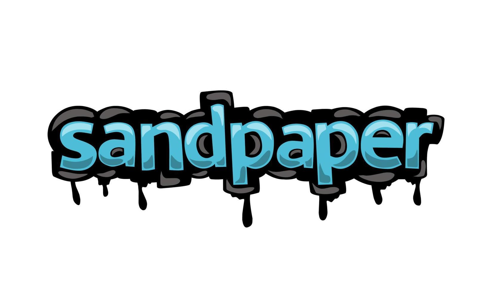 SANDPAPER writing vector design on white background