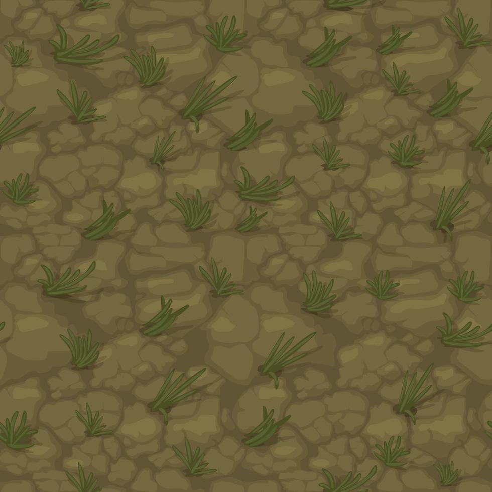 suelo de textura transparente con hierba, patrón de suelo con plantas para papel pintado. ilustración vectorial telón de fondo tierra natural para diseño gráfico. vector