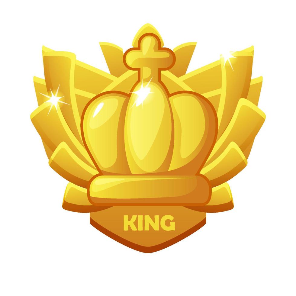 icono de rey. símbolo de premio de ajedrez para el juego de mesa de estrategia de ajedrez. símbolo vectorial vector