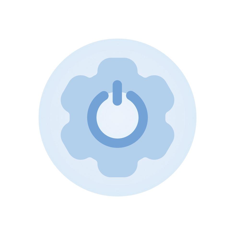 Simple vector icon. Flat illustration on a theme gear