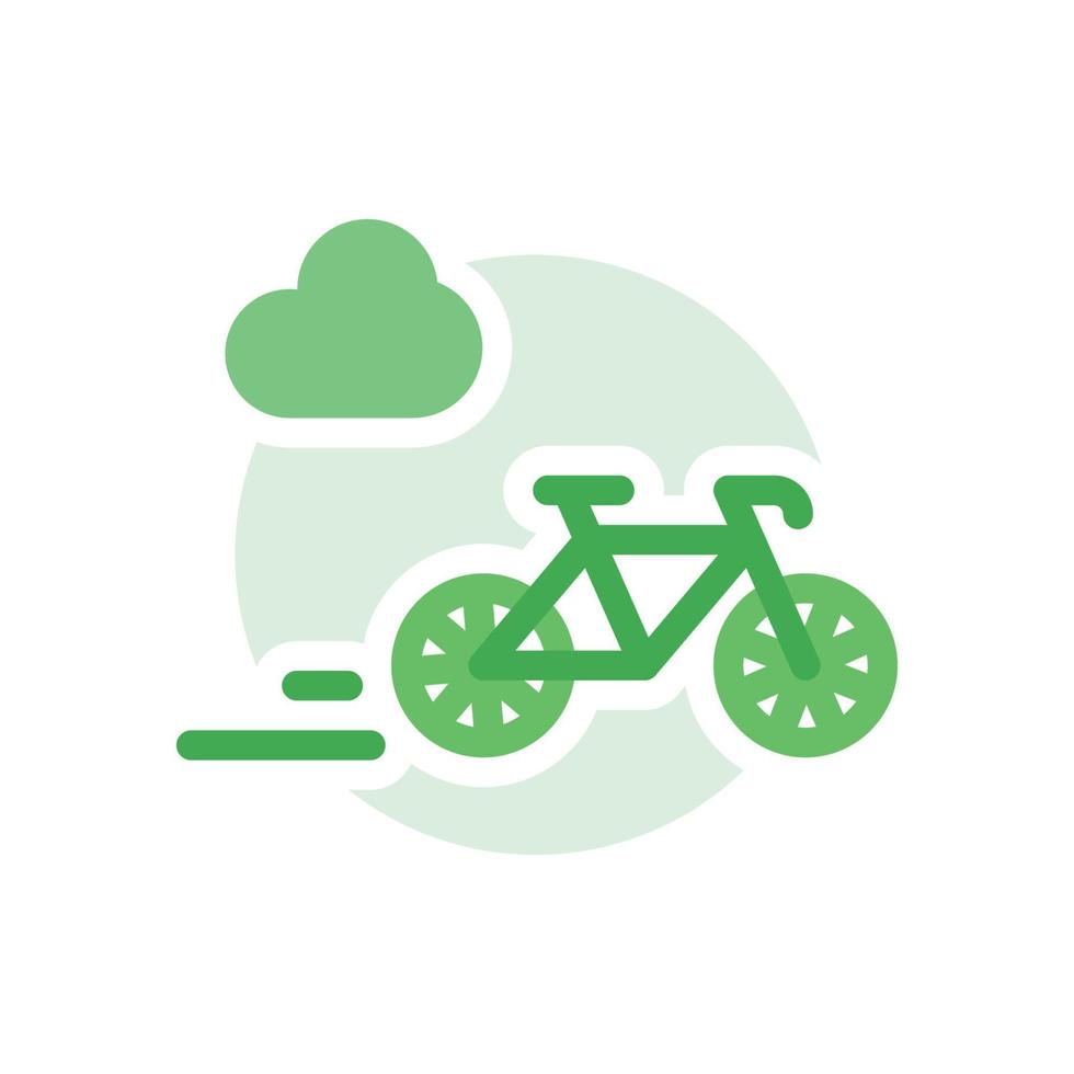 icono de vector sencillo. ilustración plana en una bicicleta temática