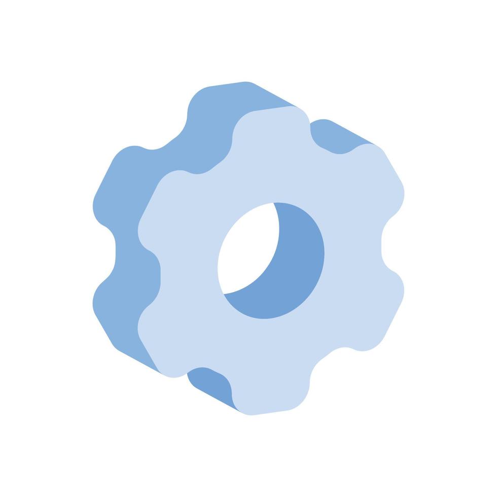 Simple vector icon. Flat illustration on a theme gear