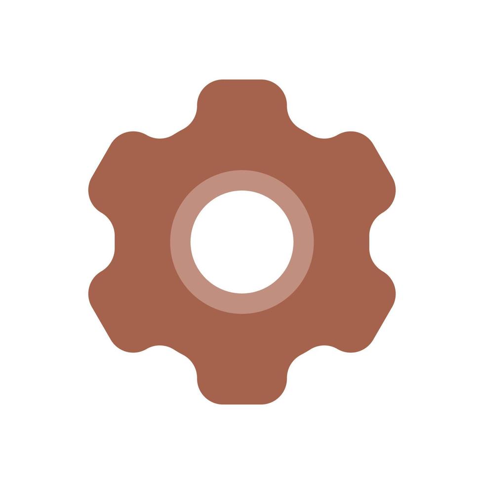 Simple vector icon. Flat illustration on a theme gear