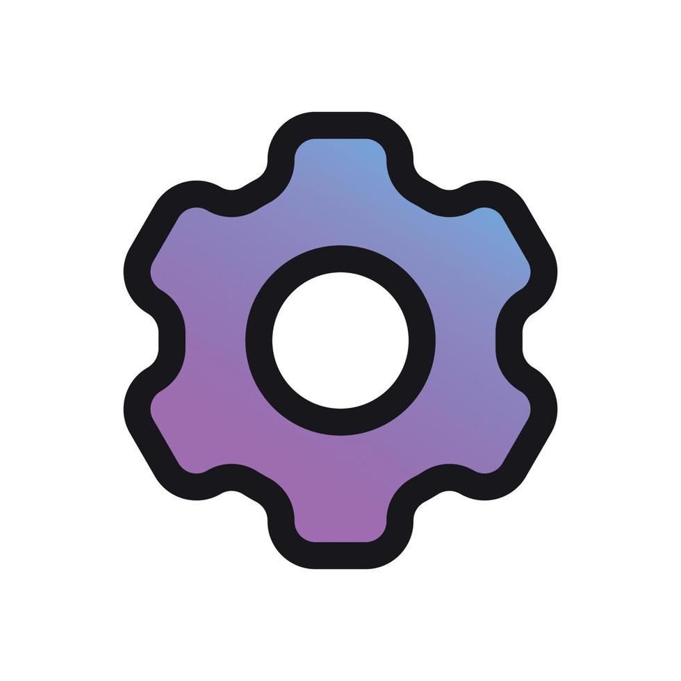 Simple vector icon. Flat illustration on a theme gear