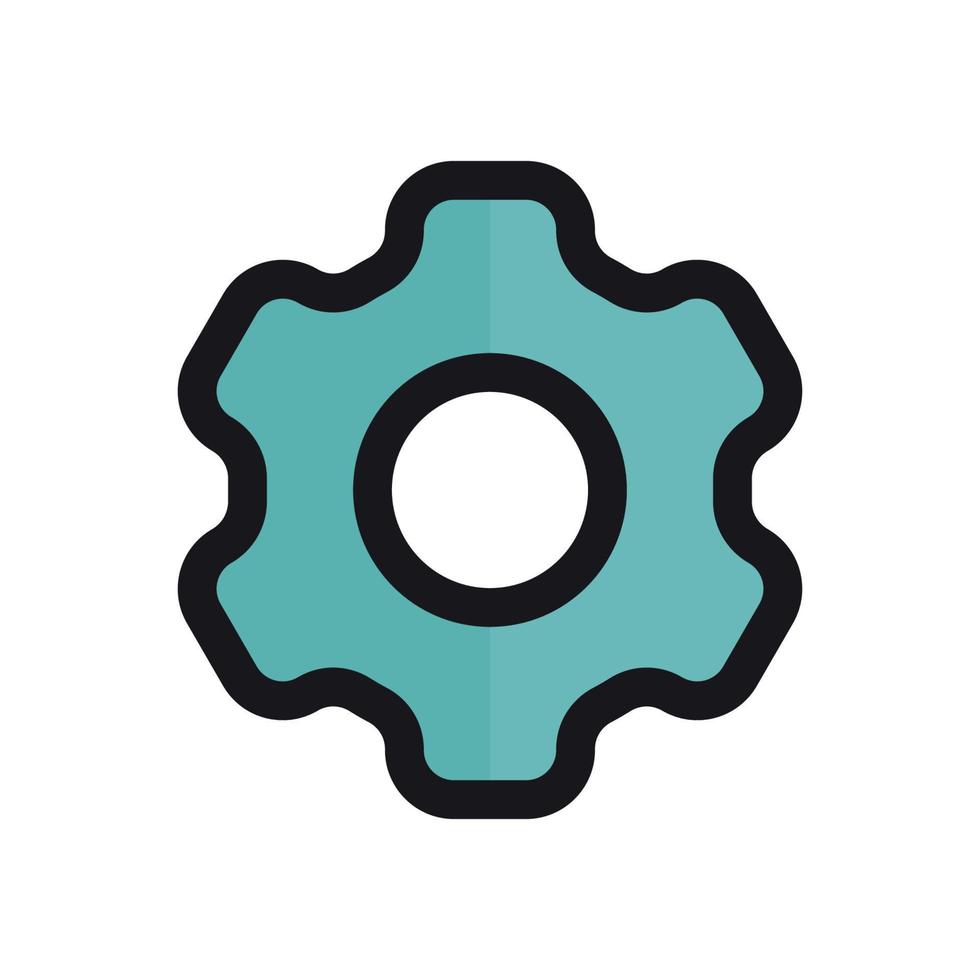 Simple vector icon. Flat illustration on a theme gear