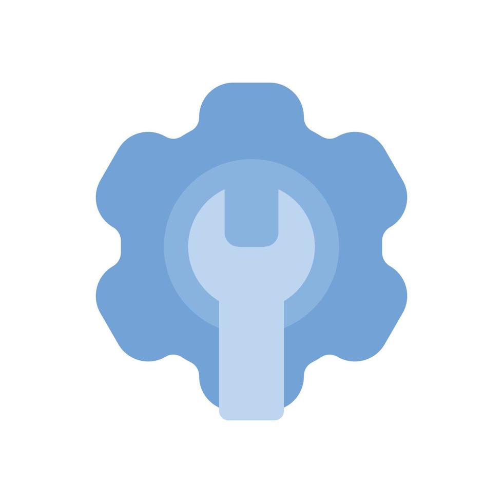 Simple vector icon. Flat illustration on a theme gear